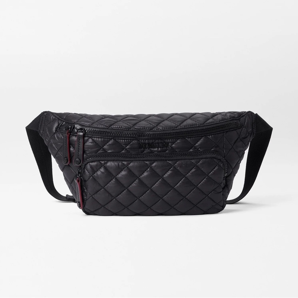 MZ Wallace Black Quilted Nylon Belt Bag - Picture 2 of 5